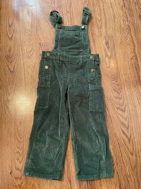 Crewcuts Kids Green Corduroy Overalls - Adjustable Straps